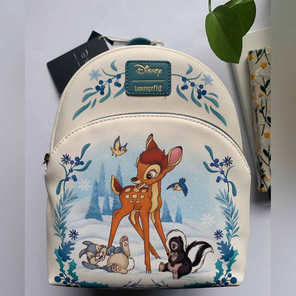 New Loungefly Disney Bambi Snow Friends Mini Backpack. - Picture 2 of 5